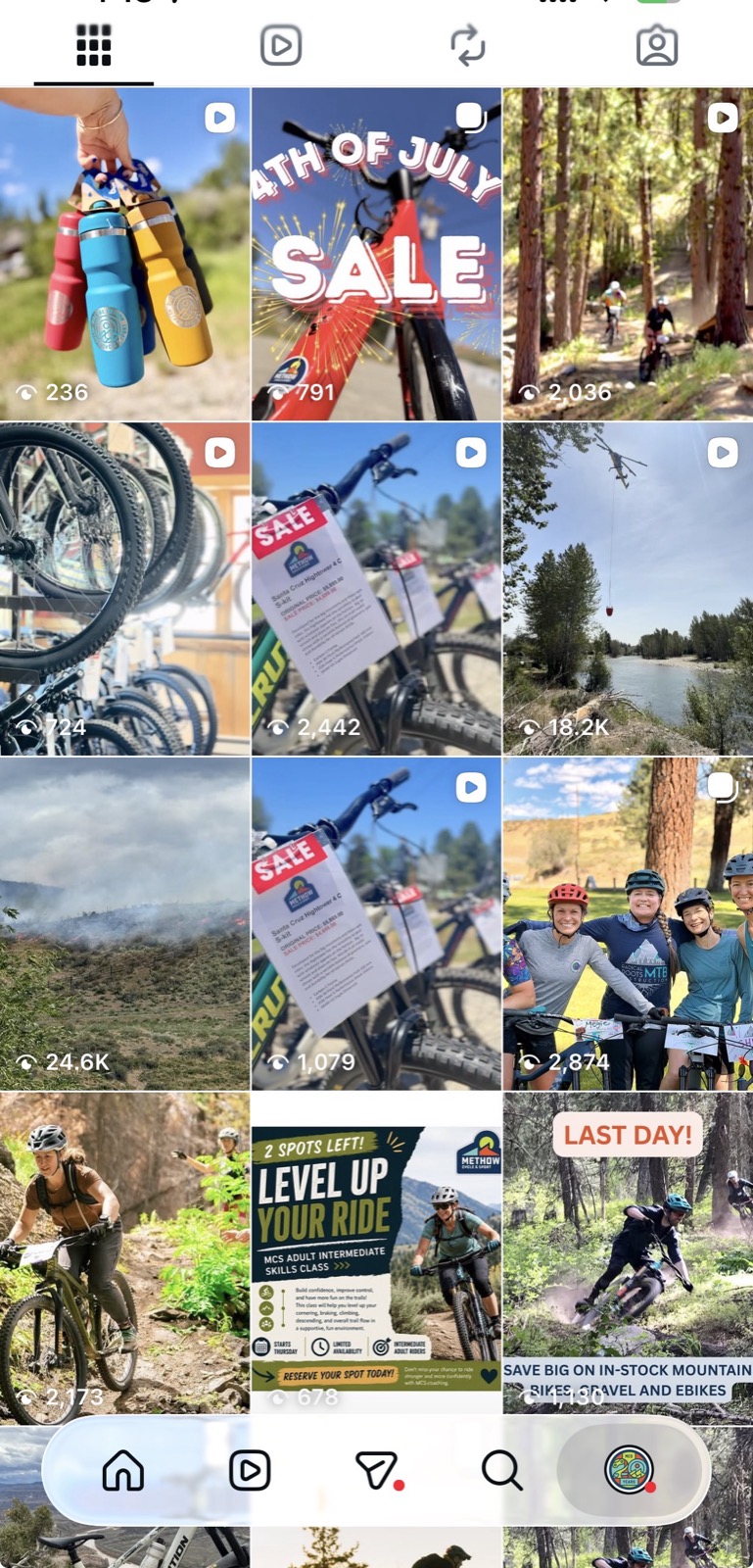 Instagram grid preview for @methowcyclesport
